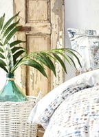 طقم مفارش مزدوج سوبر كينج Vella لون أزرق