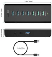 منصة شحن اوكي 3 منافذ شحن + 4 منافذ لنقل البيانات