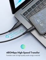 - كيبل راف باور من usb-a الى micro بطول 1 متر - اس...