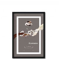 لوح قهوة راقيه بتصميم كوب قهوه