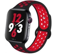 سوار رياضي اسود مع احمر ساعة ابل Black Red Sport B...