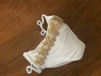 كمامةبالوان متنوعة تطريز لؤلؤ وفضي او ذهبي - eveni...