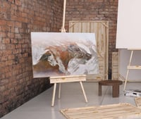 لوحة الثلج-لوحات خيل-فن تجريدي.