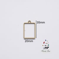 377 - تعليقة شكل مستطيل صغير لون برونزي