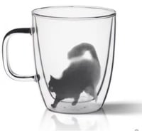 كوب زجاجي دبل Cat movements