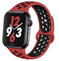 سوار رياضي احمر مع اسود ساعة ابل Red Black Sport B...