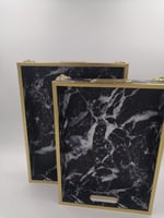 صينية طقم رخامي اسود