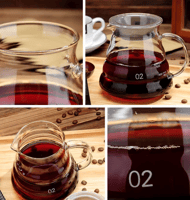 سيرفر زجاجي لتقديم القهوة حجم 2 - 600 مل