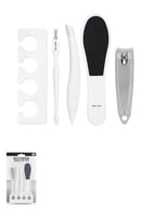 طقم من 5 قطع للعناية بالاظافر مع حقيبة تخزين