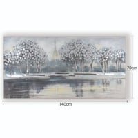 لوحة حائط عصرية كانفس مزودة بإطار خشبي مخفي