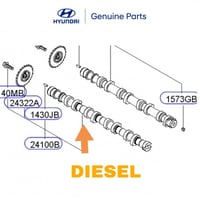 عمود الكام شفت يسار هونداي ديزل محرك 1600 اصلي وكا...