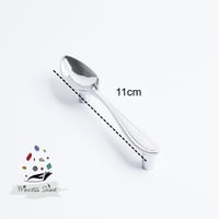 473 - مقبض بشكل ملعقة لون ( فضي ) - قطعتين