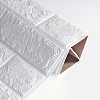 ملصق جداري ثلاثي الأبعاد (قطعة واحدة )- أبيض