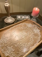 مفرش صينية بزخارف شفاف