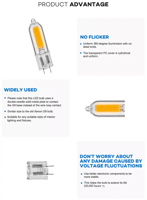 لمبة 12W LED G4 موفرة للطاقة أبيض بارد