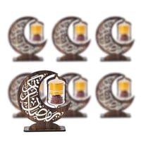 توزيعات زعفران شكل هلال بعبارة رمضان كريم - ( 6 حب...