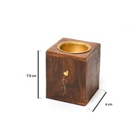 مبخرة خشب هندية مربعة