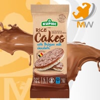 رايس كيك شوكولاته بلجيكيه بالحليب