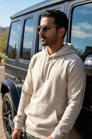 بلوفر قطن فاخر قماش ماركة كريمي سادة