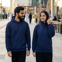 بلوفر كحلي قطن فاخر اوفر سايز سادة