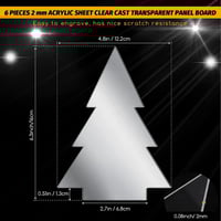 لوح اكريلك شفاف شكل شجرة 12.2 * 16 سم