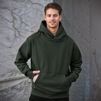 بلوفر رجالي زيتي قطن اوفر سايز سادة