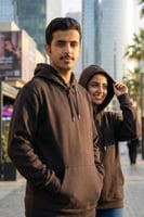 بلوفر قطن فاخر قماش ماركة بني سادة