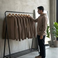 بلوفر شتوي سادة جملة - لون بيج فاتح قطن فاخر (6 حب...