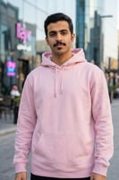 بلوفر قطن فاخر قماش ماركة وردي سادة