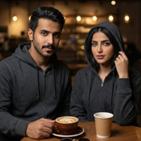 بلوفر قطن فاخر سحاب قماش ماركة اسود مخلوط سادة