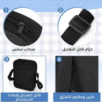 حقيبة كتف سوداء متعددة الاستخدامات مقاس 29×26.5 سم...
