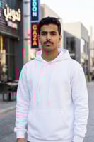 بلوفر قطن فاخر قماش ماركة ابيض سادة