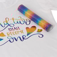 فينيل حراري اقمشة هولوجرام رينبو ملون