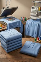 بلوفر شتوي سادة للطباعة جملة - سماوي فاتح (6 حبات)