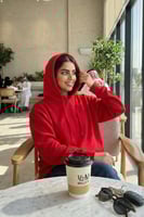 بلوفر قطن احمر هيرو سادة