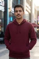 بلوفر قطن فاخر قماش ماركة عنابي سادة