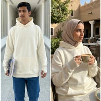 بلوفر سكري قطن فاخر اوفر سايز سادة