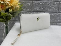 شنطة يد جلد نسائي طباعة فينيل ابيض