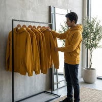 بلوفر شتوي سادة للطباعة جملة - لون كموني (قماش برم...