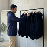 بلوفر شتوي سادة للطباعة جملة - لون كحلي قطن فاخر (...