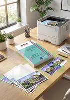 ورق لامع مقوى وجهين 300 جرام 50 ورقة مقاوم للماء م...