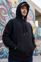 بلوفر قطن فاخر بريميم اسود سادة