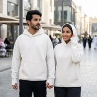 بلوفر اوفر سايز قطن ابيض ملمس ناعم سادة