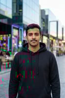 بلوفر قطن فاخر قماش ماركة رمادي محروق سادة