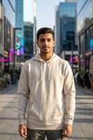 بلوفر قطن فاخر قماش ماركة كريمي سادة