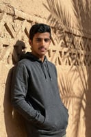 بلوفر قطن فاخر قماش ماركة اسود مخلوط سادة