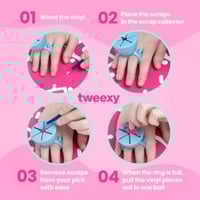 اداة تجميع بقايا الفينيل فوشي مع مسكة يد