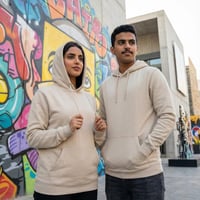 بلوفر قطن فاخر قماش ماركة كريمي سادة