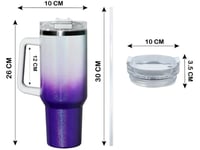 حافظة ستانلس ستيل مع غطاء مصاصة بنفسجي سبلميشن 40...