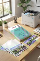 ورق مقوى لامع وجهين 180 جرام 50 ورقة مقاوم للماء م...